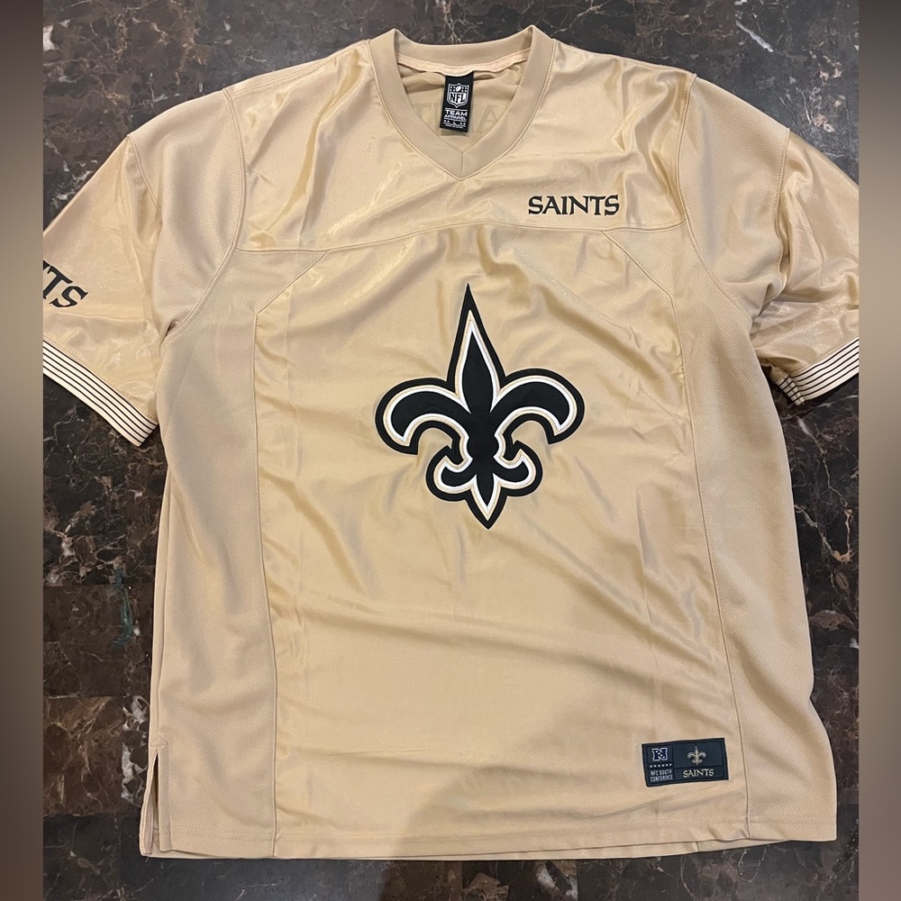 NFL Apparel Gold Saints Jersey Shirt